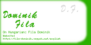 dominik fila business card